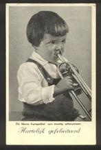 Kinder kaart - Muziek - De kleine trompetist, Ophalen of Verzenden, 1920 tot 1940, Gelopen, Muziek