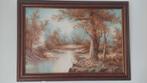Schilderij, olieverf, in lijst, Ophalen, Gebruikt, Schilderij, 75 cm of meer