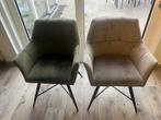 6 eetkamerstoelen (woonexpress), Huis en Inrichting, Stoelen, Ophalen, Zo goed als nieuw, Metaal, Grijs