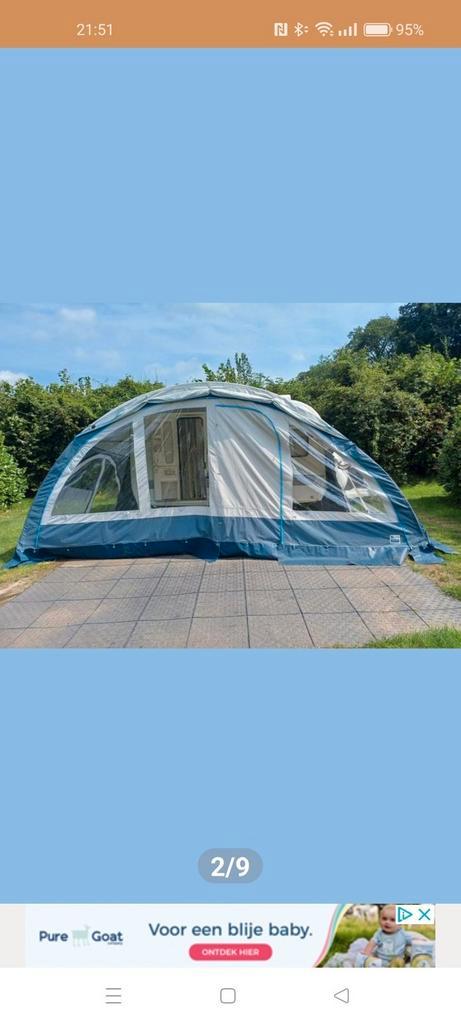 Obelink CARAVAN koepel-voortent  (Tencate doek) met luifel, Caravans en Kamperen, Tenten, tot en met 4, Zo goed als nieuw, Ophalen of Verzenden