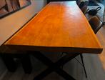 Boomstam Houten Tafel met Kruispoten - 220cm, Huis en Inrichting, Ophalen, Gebruikt, 200 cm of meer, 50 tot 100 cm