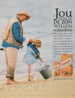 Retro reclame 1997 Riedel Appelsientje frisdrank op strand, Verzenden, Overige typen