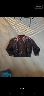 Vintage leren jas met hele mooie details maat 42, Ophalen of Verzenden, Gedragen, Maat 42/44 (L), Paars