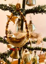 Antiek kerstvogeltje in antieke glas halo, Antiek en Kunst, Curiosa en Brocante, Ophalen of Verzenden