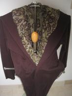 Vintage voile overslag blouse met vestje maat 36/38, Ophalen of Verzenden, Zo goed als nieuw, Maat 36 (S), Bruin