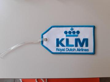KLM bagagelabel, bijzonder exemplaar, gefestonneerde opdruk beschikbaar voor biedingen