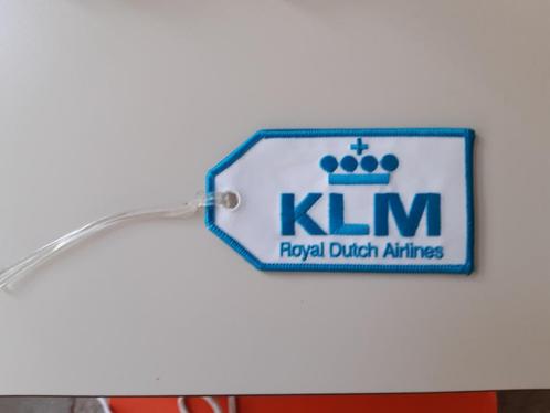 KLM bagagelabel, bijzonder exemplaar, gefestonneerde opdruk, Verzamelen, Luchtvaart en Vliegtuigspotten, Nieuw, Overige typen