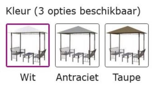 Tuinpaviljoen paviljoen prieel 2 bankjes GRATIS VERZENDING!, Tuin en Terras, Partytenten, Nieuw, Paviljoen, 2 meter of meer, Minder dan 5 meter