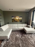 Cremewit loungebank 3.45 x 2.00 mtr, Huis en Inrichting, Ophalen, Zo goed als nieuw, Stof