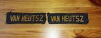 Set naamlinten  Van Heutsz Korea Oorlog, Ophalen of Verzenden, Landmacht, Nederland, Embleem of Badge
