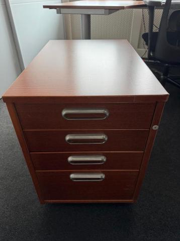 Bureau Ikea Galant kersen incl bovenkastjes en ladenblokje - afbeelding 3