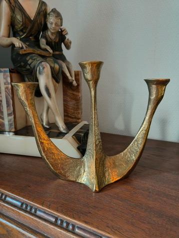 Bronzen design kandelaar van Horst Dalbeck  beschikbaar voor biedingen
