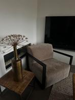 Fauteuil stoel beige taupe Zizeau, Ophalen, Stof, Eén