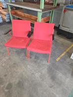2 Rode Vintage Stoelen wim rietveld, Gebruikt, Twee, Vintage, Ophalen of Verzenden