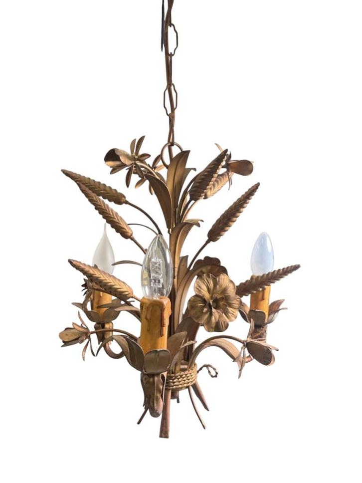 Hollywood Regency kroonluchter, ontwerp Hans Kögl # 9928, Huis en Inrichting, Lampen | Kroonluchters, Gebruikt, Metaal, Ophalen of Verzenden