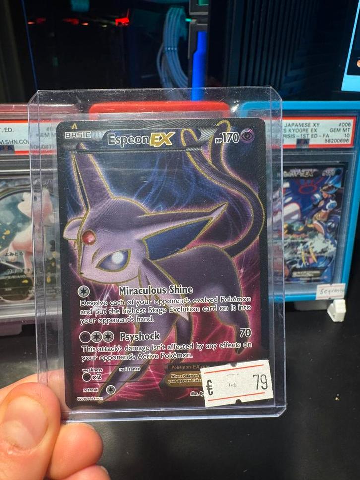 Espeon EX, Hobby en Vrije tijd, Verzamelkaartspellen | Pokémon, Zo goed als nieuw, Losse kaart, Foil, Ophalen of Verzenden