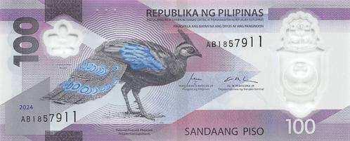 Philippines 100 Piso 2024 Unc Polymer pn 238a, Postzegels en Munten, Bankbiljetten | Azië, Los biljet, Midden-Oosten, Ophalen of Verzenden