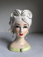 Vintage head vase hoofdvaasje dame, Ophalen of Verzenden