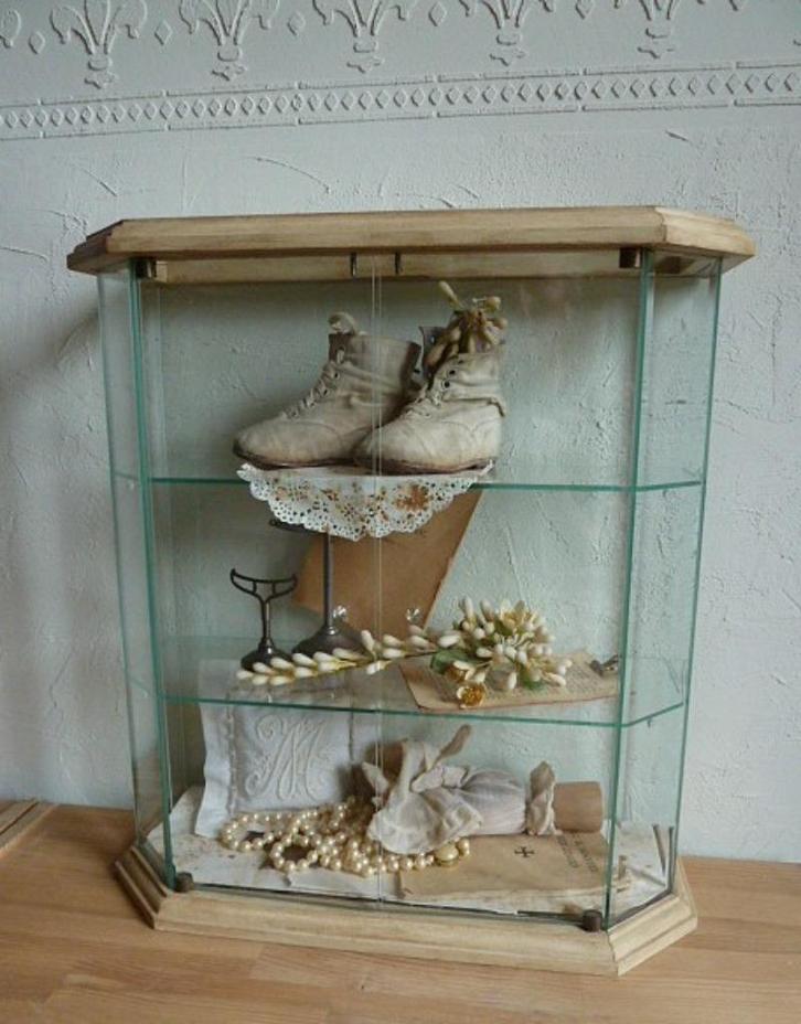 Vitrine kastje, Antiek en Kunst, Curiosa en Brocante, Ophalen