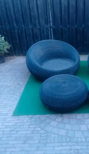 Applebee luxury tuin lounge set van 1 stoel+1 hocker/tafel beschikbaar voor biedingen