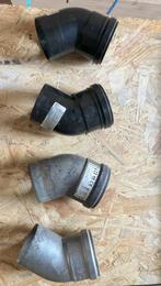 Rookgas bochten aanvoer (pvc) & afvoer (aluminium), Bochten, Gebruikt, Aluminium, Ophalen of Verzenden
