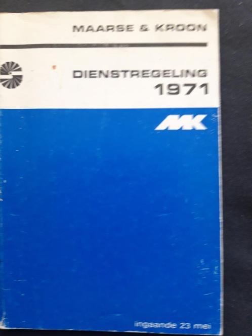 Maarse & Kroon Dienstregeling ingaande 23 mei 1971, Verzamelen, Spoorwegen en Tramwegen, Gebruikt, Bus of Metro, Boek of Tijdschrift