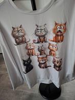 Leuk shirt met kattenprint grote maat, Kleding | Dames, T-shirts, Overige kleuren, Maat 46/48 (XL) of groter, Nieuw, Ophalen of Verzenden