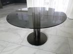 eettafel gehard glas, Huis en Inrichting, Tafels | Eettafels, Ophalen, Modern desing, Rond, Zo goed als nieuw