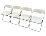 Vintage 4x Plia stoelen Giancarlo Piretti klapstoel design, Huis en Inrichting, Stoelen, Gebruikt, Vier, Metaal, Vintage