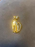 Vintage Kat Broche - Goudkleurig, Overige materialen, 4 tot 7 cm, Gebruikt, Ophalen of Verzenden