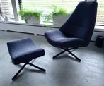 Draaifauteuil met voetenbankje / 2stuks, Huis en Inrichting, Fauteuils, Ophalen, Zo goed als nieuw, 75 tot 100 cm, 50 tot 75 cm