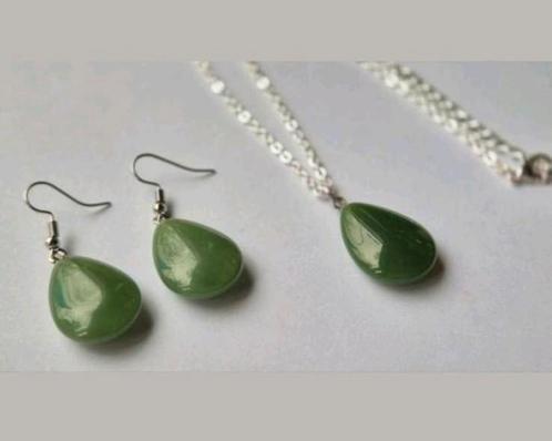 🦋 Sellie's handmade jewelery 🦋, Sieraden, Tassen en Uiterlijk, Oorbellen, Nieuw, Zilver, Groen, Ophalen of Verzenden