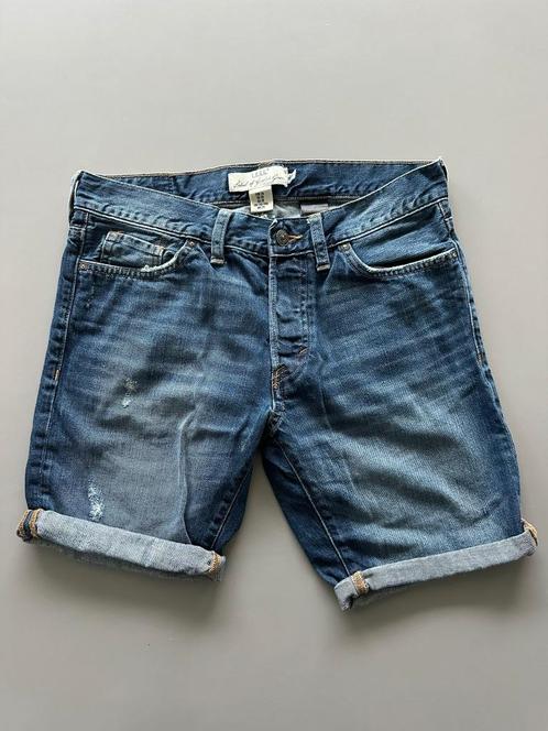 H&M LOGG denim short maat 29, Kleding | Heren, Spijkerbroeken en Jeans, Gedragen, W32 (confectie 46) of kleiner, Blauw, Ophalen of Verzenden