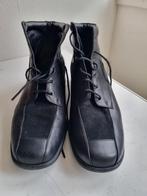 Verhulst leren zwarte boots, veterlaarsjes, maat 40, Zwart, Lage of Enkellaarzen, Verhulst, Ophalen of Verzenden