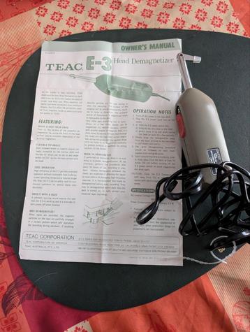 TEAC E3 HEAD DEMAGNETISER  beschikbaar voor biedingen
