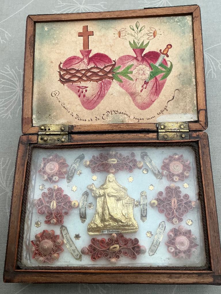 Art monastique: reliekhouder-doos, Antiek en Kunst, Antiek | Religie, Ophalen of Verzenden