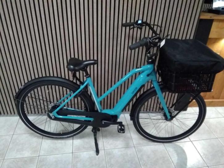 UNION E-Lane Dames Java Blue Glans 49cm 2023, Fietsen en Brommers, Elektrische fietsen, Gebruikt, Overige merken, 47 tot 51 cm