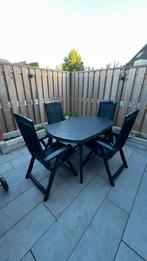 Garden table with 4 chairs, Ophalen, Zo goed als nieuw, 6 zitplaatsen, Tuinset