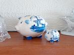 Delfts blauw spaarvarken (+mini), Verzamelen, Spaarpotten, Ophalen of Verzenden, Steen, Aardewerk of Keramiek, Dier