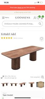 Goossens Eettafel Adel, Huis en Inrichting, Tafels | Eettafels, Ophalen, 100 tot 150 cm, Teakhout, Nieuw
