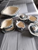 Victoria Blauw Maastricht Regout Plateel Servies, Antiek en Kunst, Antiek | Servies compleet, Ophalen of Verzenden