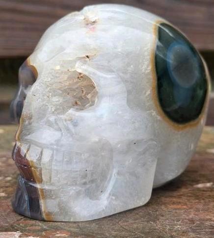 Super stoere agaat schedel, Verzamelen, Mineralen en Fossielen, Ophalen of Verzenden