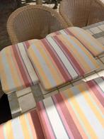 6 Tuinstoelkussens - Gestreept, Tuin en Terras, Ophalen of Verzenden, Gebruikt