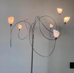 Vloerlamp RVS met 6 lampjes, Huis en Inrichting, Lampen | Vloerlampen, Ophalen, Gebruikt, Metaal, 150 tot 200 cm