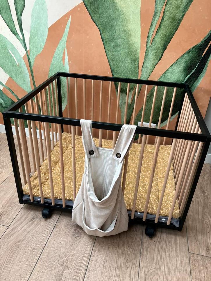 Cabino Box - Perfect voor je baby! - Jolly naturel, Kinderen en Baby's, Boxen, Gebruikt, Vierkant, In hoogte verstelbaar, Boxkleed