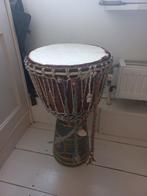 Djembe handgeschilderd en versierd, Ophalen of Verzenden, Zo goed als nieuw, Trommel