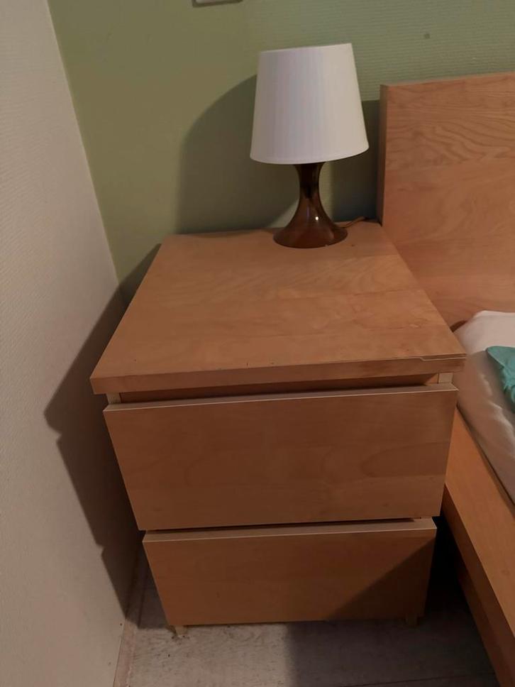 Ikea Malm Nachtkastjes - Set van 2, Huis en Inrichting, Slaapkamer | Nachtkastjes, Gebruikt, Minder dan 55 cm, Minder dan 45 cm