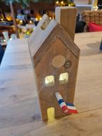 Houten Lichthuisje - 25cm Hoog - Sfeervol, Ophalen of Verzenden