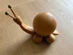 Houten Speelgoed Slak - Vintage Decoratie Kinderspeelgoed, Ophalen of Verzenden