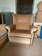Twee fauteuils velours bekleding vintage, Huis en Inrichting, Fauteuils, Ophalen, Zo goed als nieuw, 75 tot 100 cm, 50 tot 75 cm